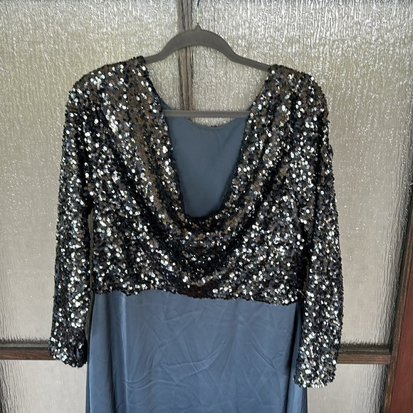Sachin & Babi Colette Gown - Gunmetal new with tags. Size 6 NWT - Picture 8 of 15